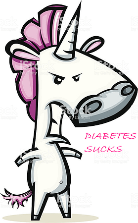 unicornio cabreado diabetes sucks