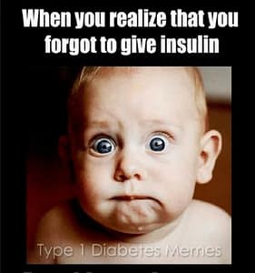 cara de susto cuando se te olvida la insulina y tienes diabetes