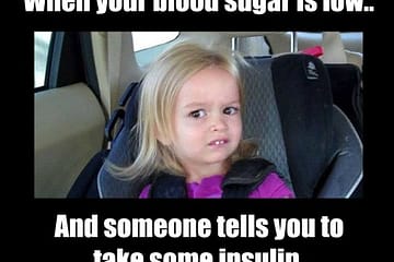 niña con cara de susto diabetes ponte insulina con hipoglucemia